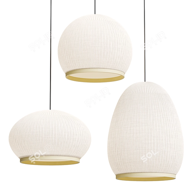  Vibia Fabric Pendant Lamp 3D model image 1