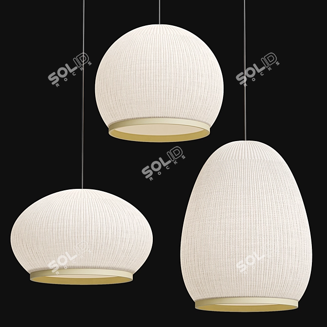  Vibia Fabric Pendant Lamp 3D model image 5