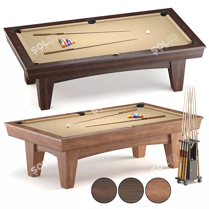 Brunswick Winfield 8ft Pool Table 3D model image 1