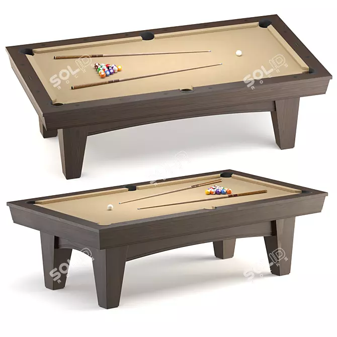 Brunswick Winfield 8ft Pool Table 3D model image 4