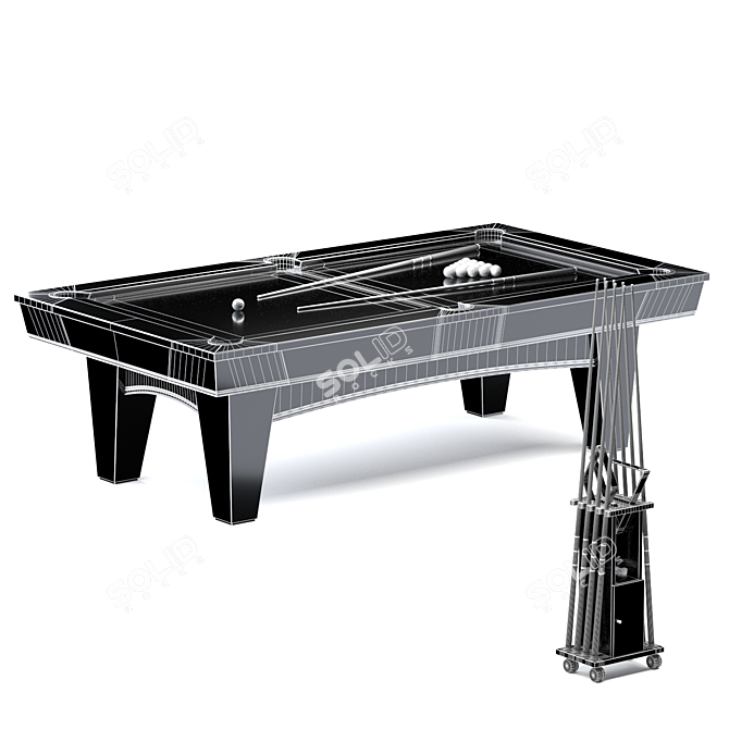 Brunswick Winfield 8ft Pool Table 3D model image 7