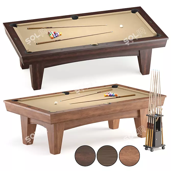 Brunswick Winfield 8ft Pool Table 3D model image 8