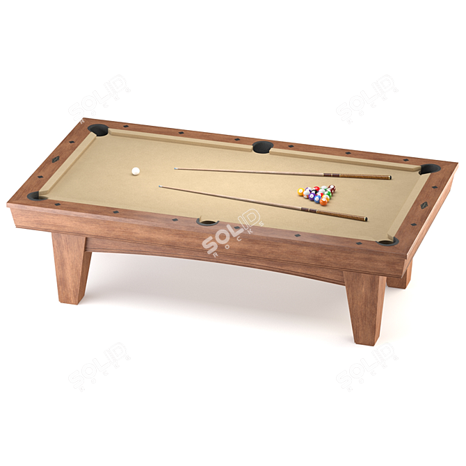 Brunswick Winfield 8ft Pool Table 3D model image 9