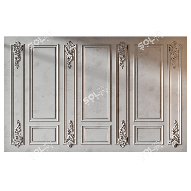 Modern 3D Wall Panel Decor 3D model image 1