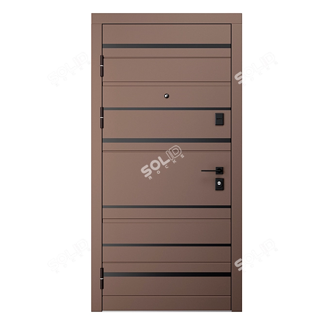 Harmonia Metal Door Set 3D model image 2