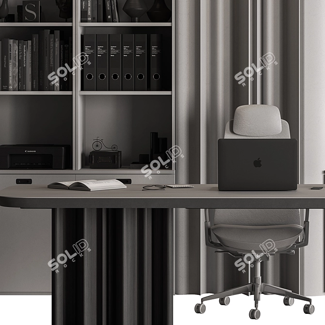 Executive Desk - Modern Office Furniture 3D model image 3