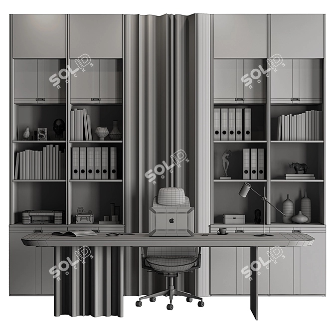 Executive Desk - Modern Office Furniture 3D model image 5