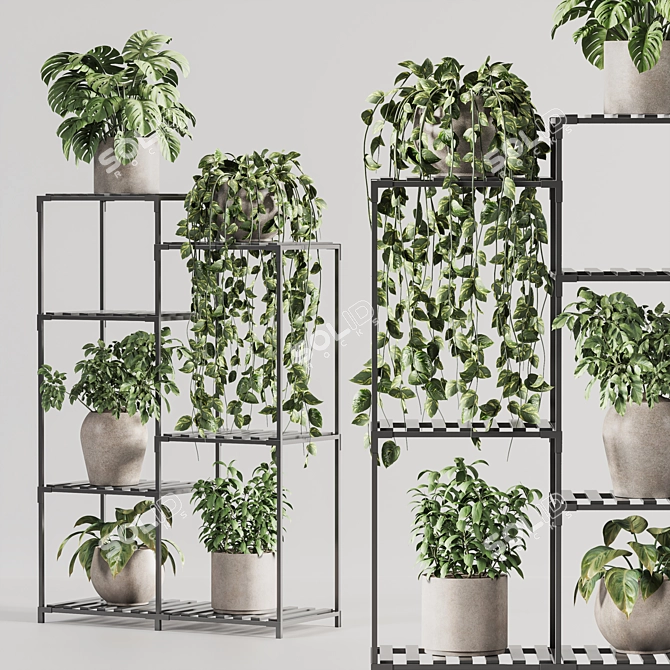 Modern Indoor Plant Stand 150 3D model image 2