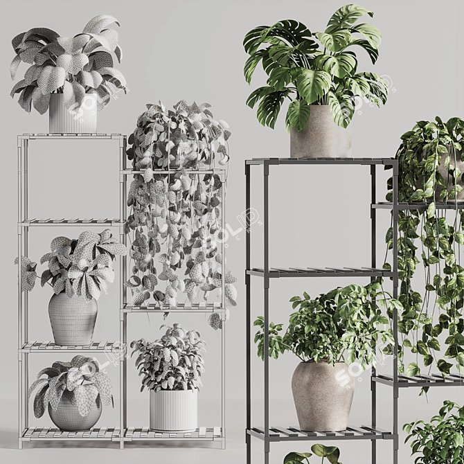 Modern Indoor Plant Stand 150 3D model image 7