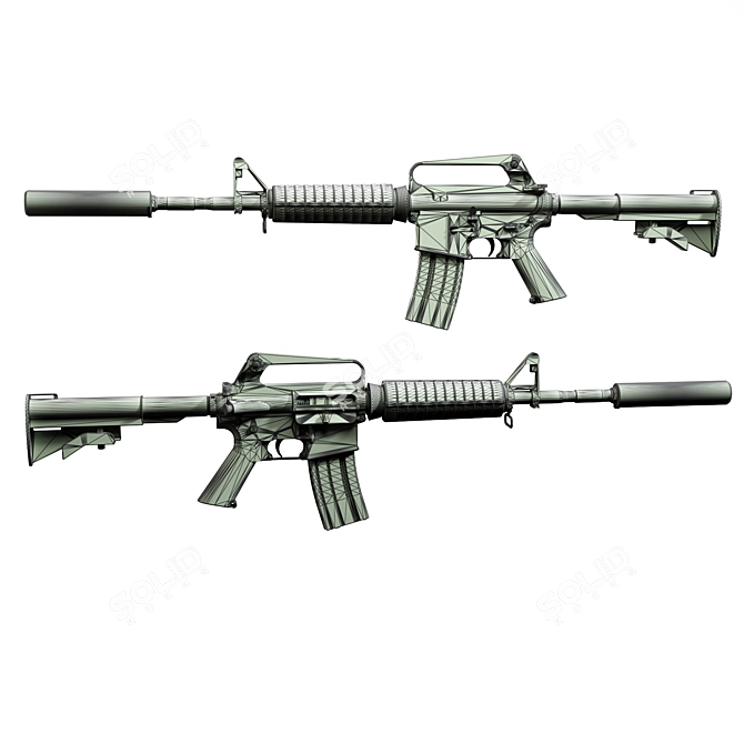 CSGO 2 Workshop M4A1 Rifle 3D model image 9