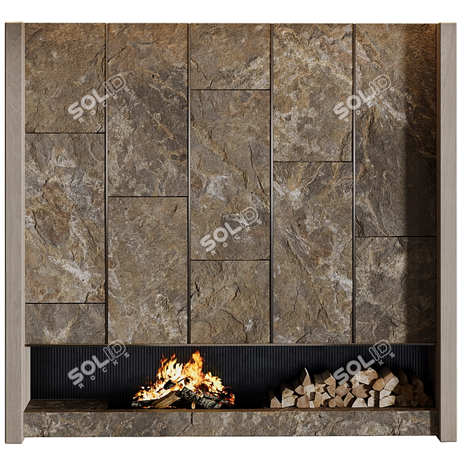 Corona Legacy Fireplace Model 3D model image 1