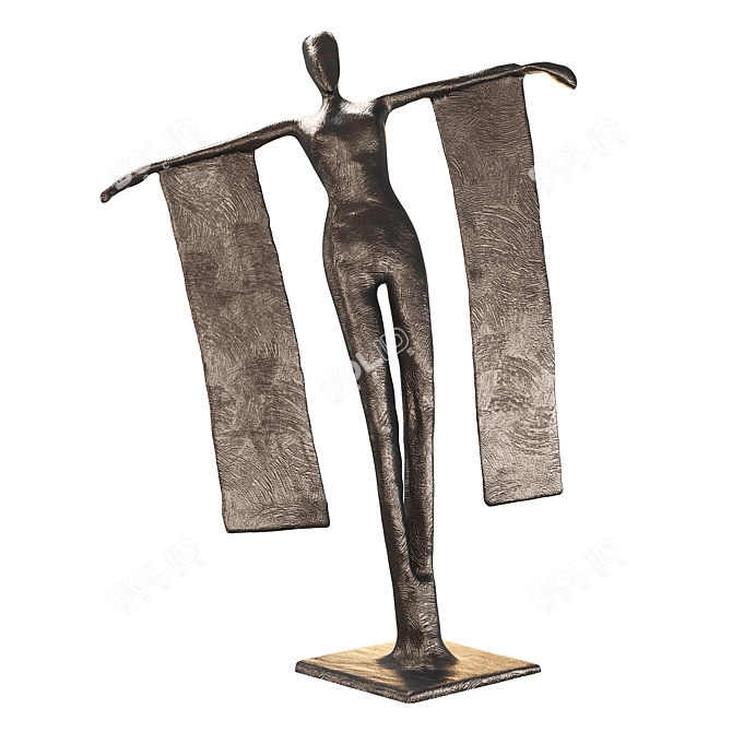 Abstract Female Sculpture in 3D 3D model image 2