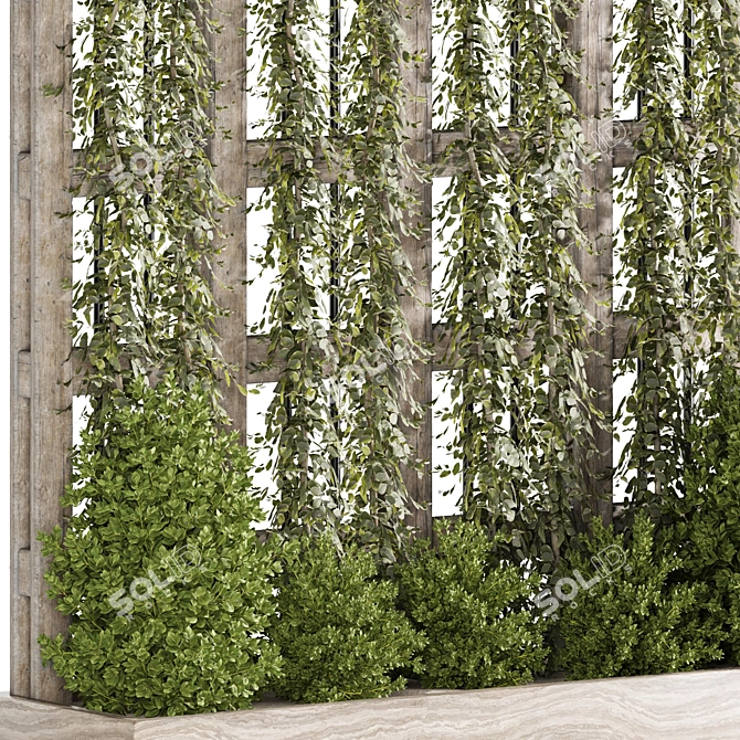  28-Piece Outdoor Plants Set 3D model image 2