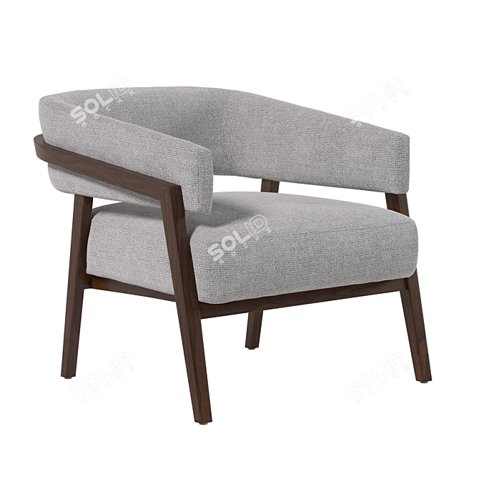 Sleek Modern Daxter Chair 3D model image 2