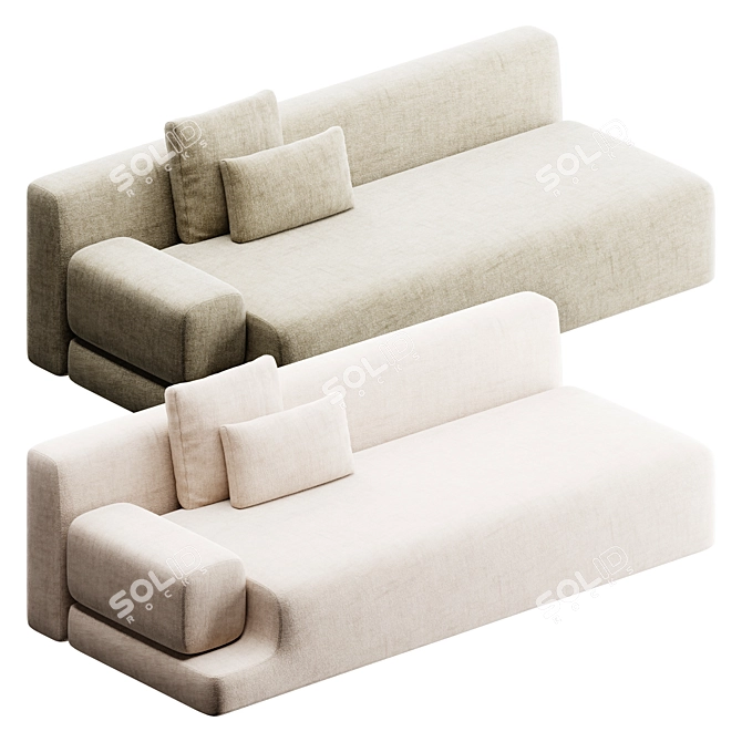 Cozy Snowy Sofa 3D model image 1