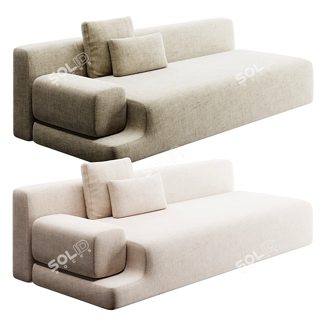 Cozy Snowy Sofa 3D model image 2