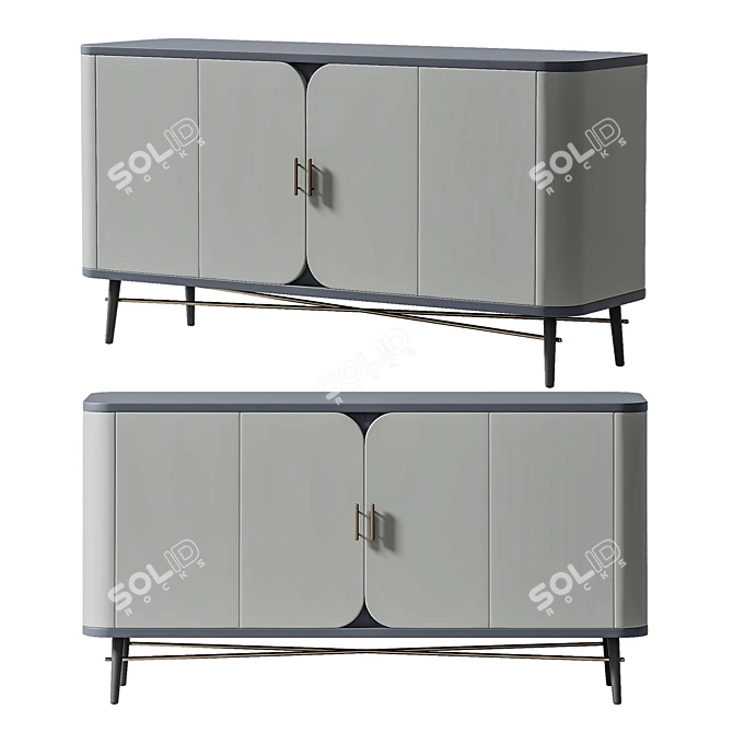 Elegant Azure Sideboard Design 3D model image 1