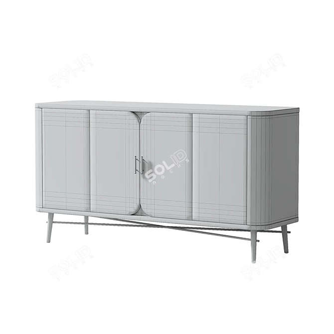 Elegant Azure Sideboard Design 3D model image 4