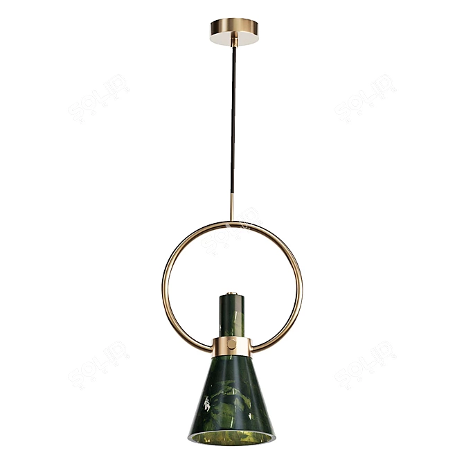 Sleek Pendant Light Fixture 3D model image 2