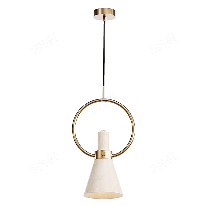 Sleek Pendant Light Fixture 3D model image 3