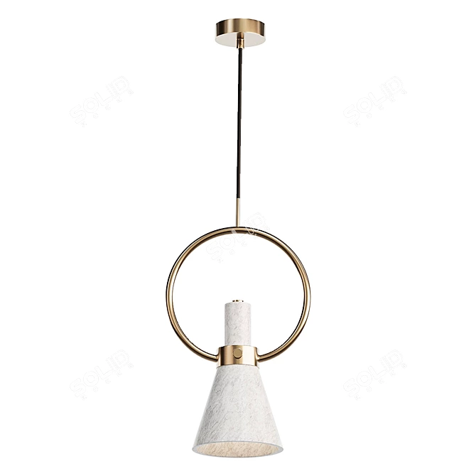 Sleek Pendant Light Fixture 3D model image 4