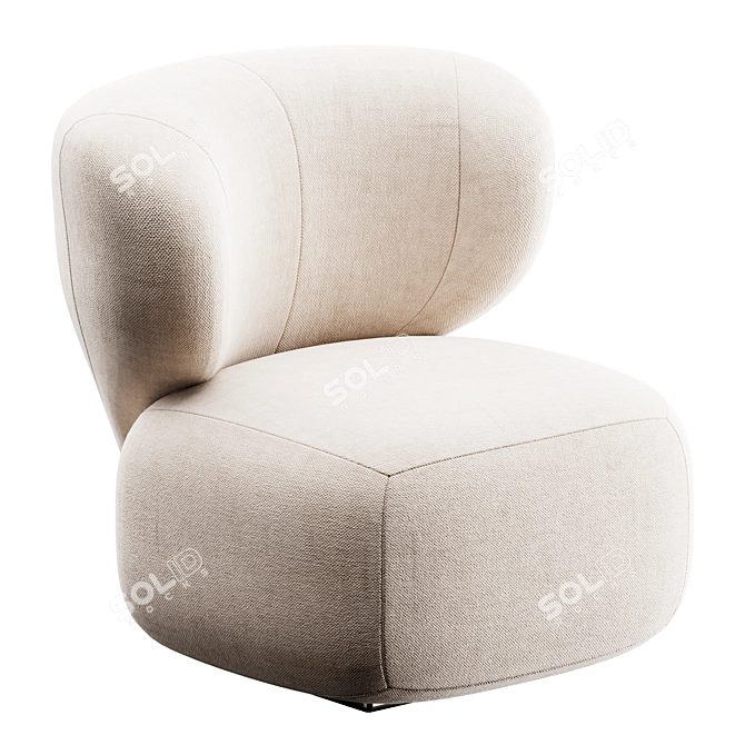 Modern Armchair Seating Beauty 3D model image 1