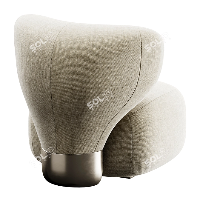 Modern Armchair Seating Beauty 3D model image 3