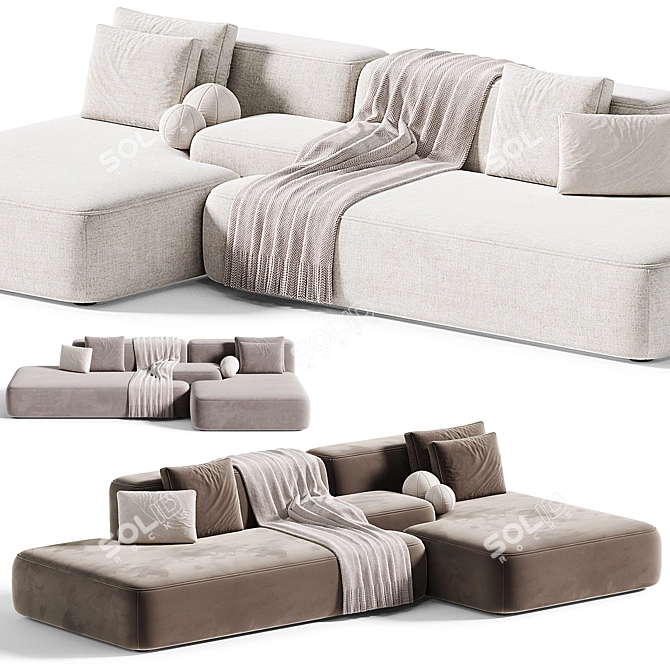 Elegant Aima Sofa Beds Concept 3D model image 4