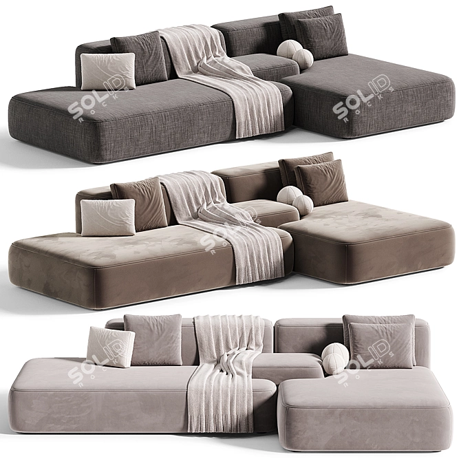 Elegant Aima Sofa Beds Concept 3D model image 7