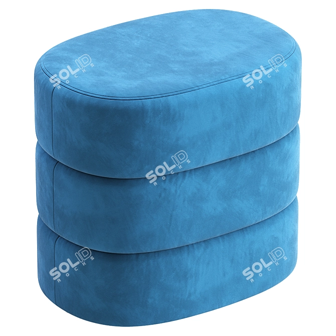 Elegant Beige Pouf Boguslav 3D model image 6