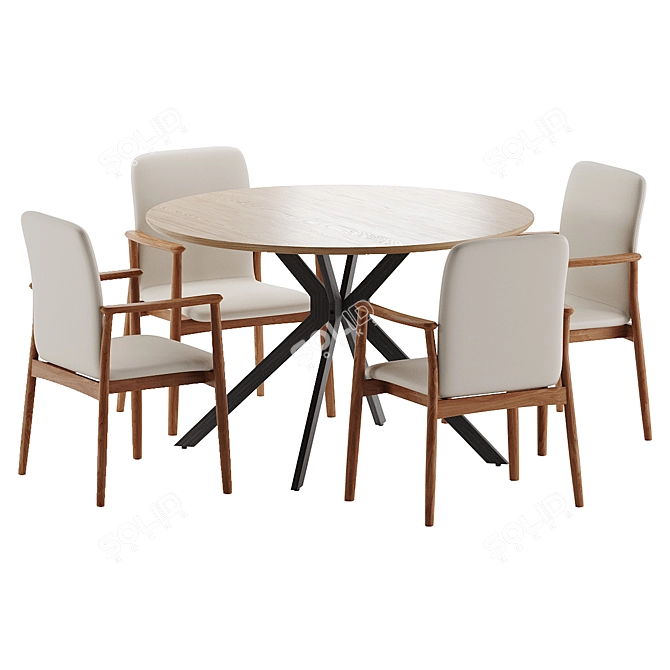  Dining Set 111 - 2017 Model 3D model image 1