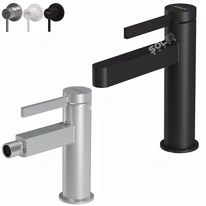 HANSGROHE FINORIS Faucets Set 3D model image 3