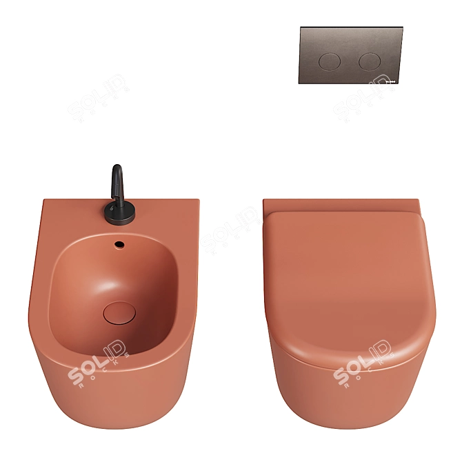 Ceramica Globo Lalita Bathroom Set 3D model image 3