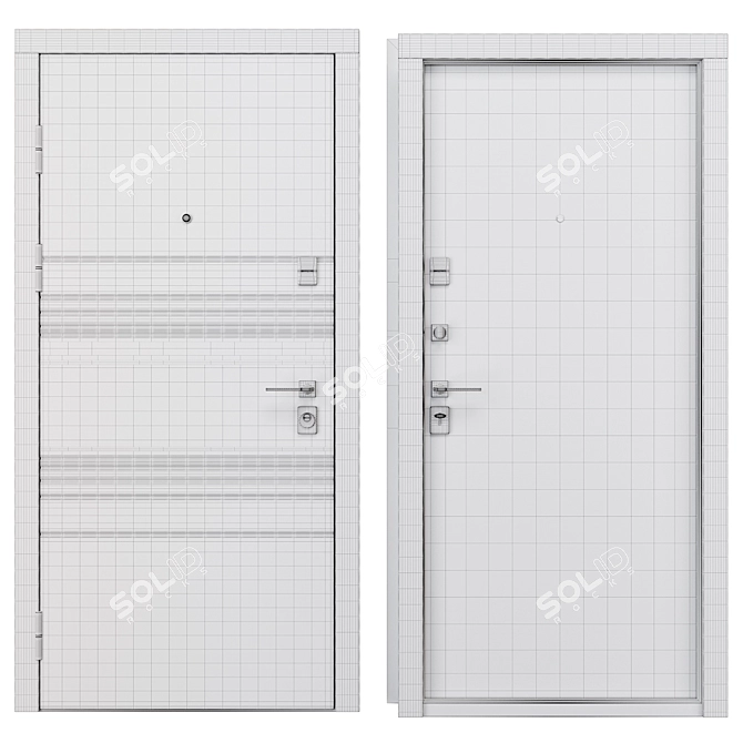 Sunset Metal Entry Door Kit 3D model image 5