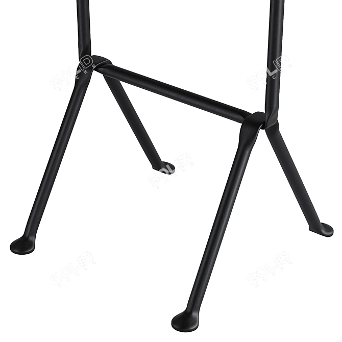 Artisan Wrought Iron Stool 3D model image 3