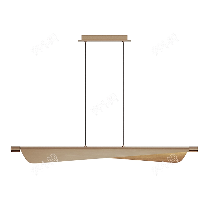 Modern Linear Light Fixture Set 3D model image 4