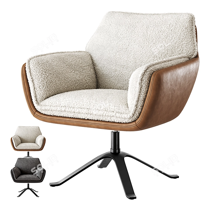 Modern Swivel Desk Chair by Arhaus 3D model image 1