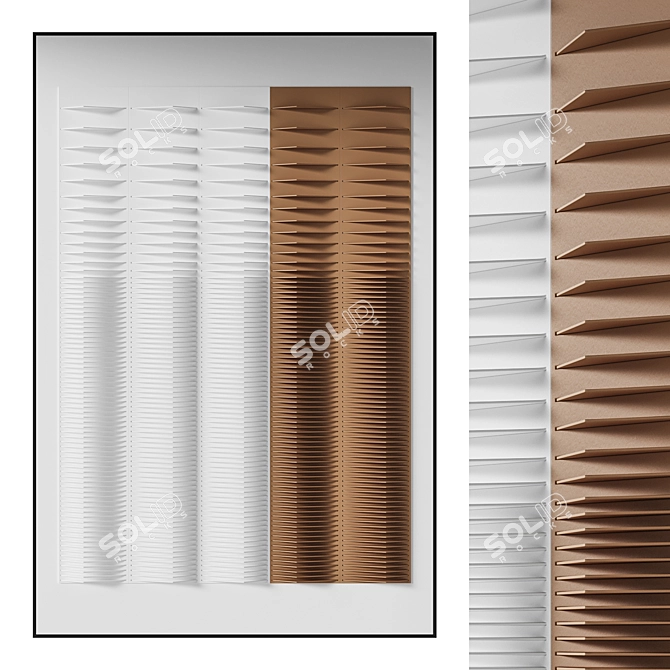 Handmade Paper Wall Art 3D model image 1