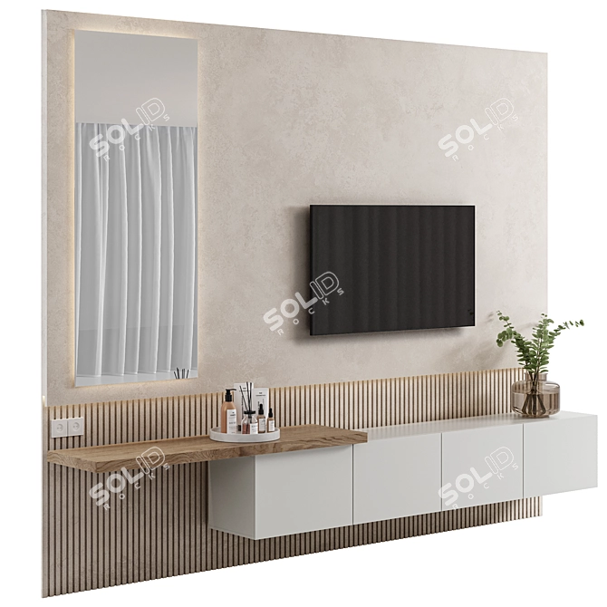 Modern Bedroom Furniture Composition Set 3D model image 2