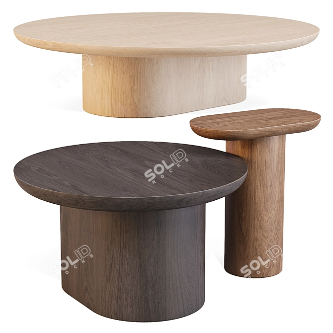 Porto Anchor-Inspired Coffee Tables 3D model image 5