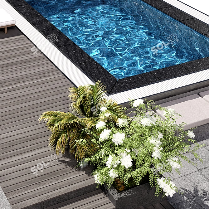 Modern Pool Design No.118 3D model image 3