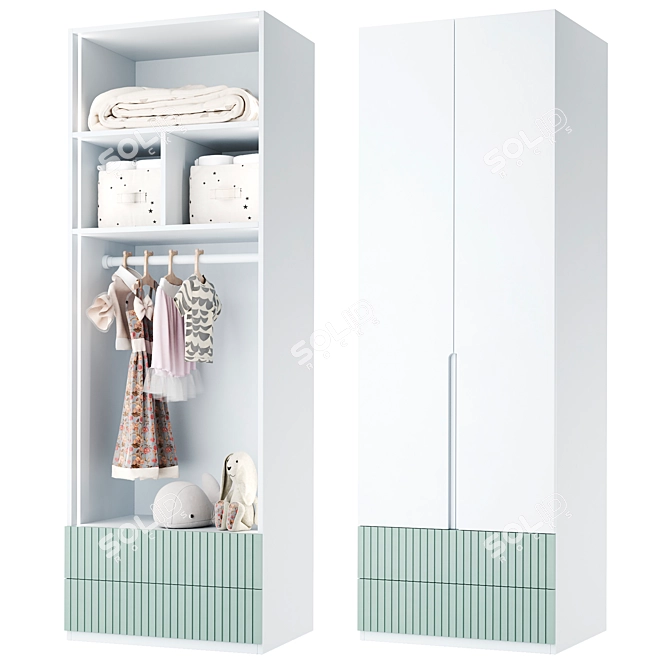 Customizable Wardrobe Presti Lagiri 3D model image 1