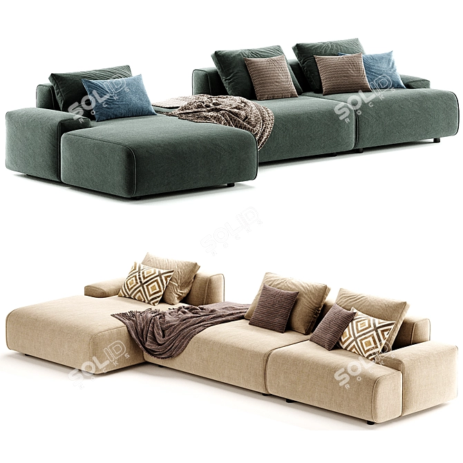 Reni Sleeper Sofa Modern Design 3D model image 1
