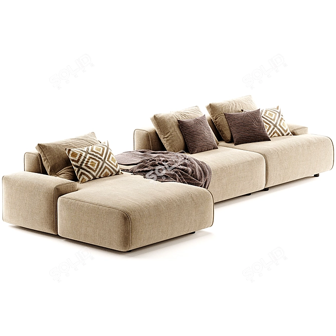 Reni Sleeper Sofa Modern Design 3D model image 2