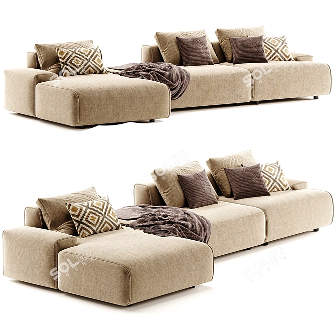 Reni Sleeper Sofa Modern Design 3D model image 4
