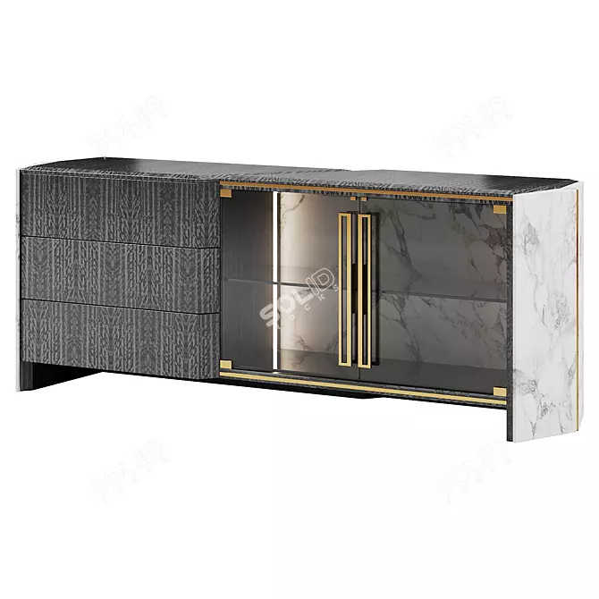 Luxxu Algerone Sideboard in 3D 3D model image 3