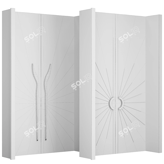 Modern Door Set 2016 Version 3D model image 4