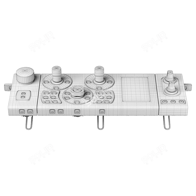 Remote Panel Height-Adjustable Operation Table 3D model image 5