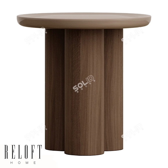 CANDY Side Table with Wooden Legs 3D model image 1