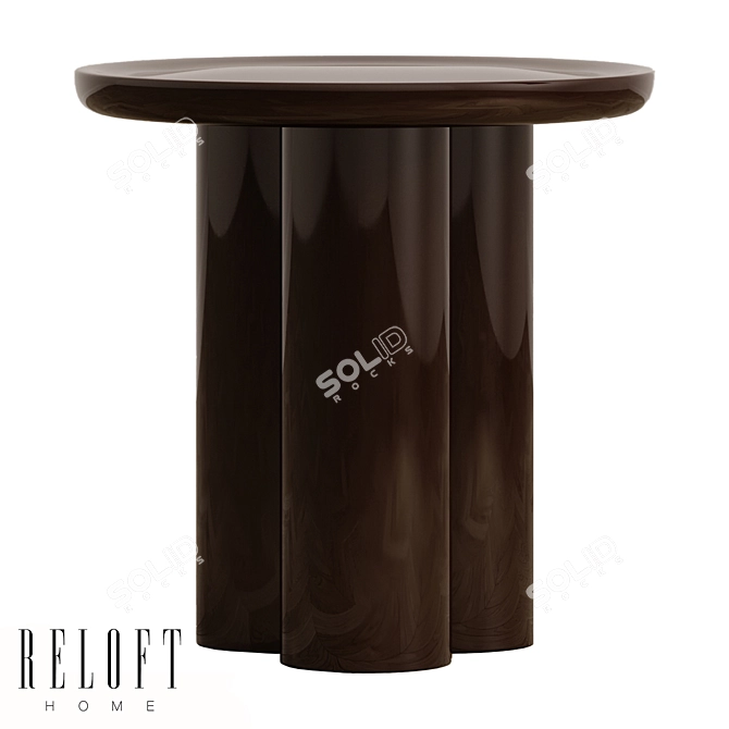 CANDY Side Table with Wooden Legs 3D model image 3